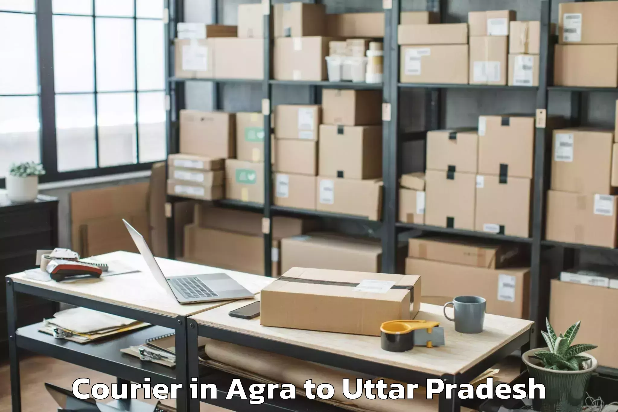 Book Agra to Chunar Courier Online